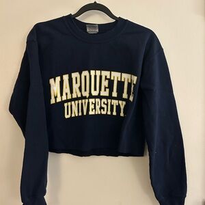 MV Sport Navy and Gold Marquette University Sweater